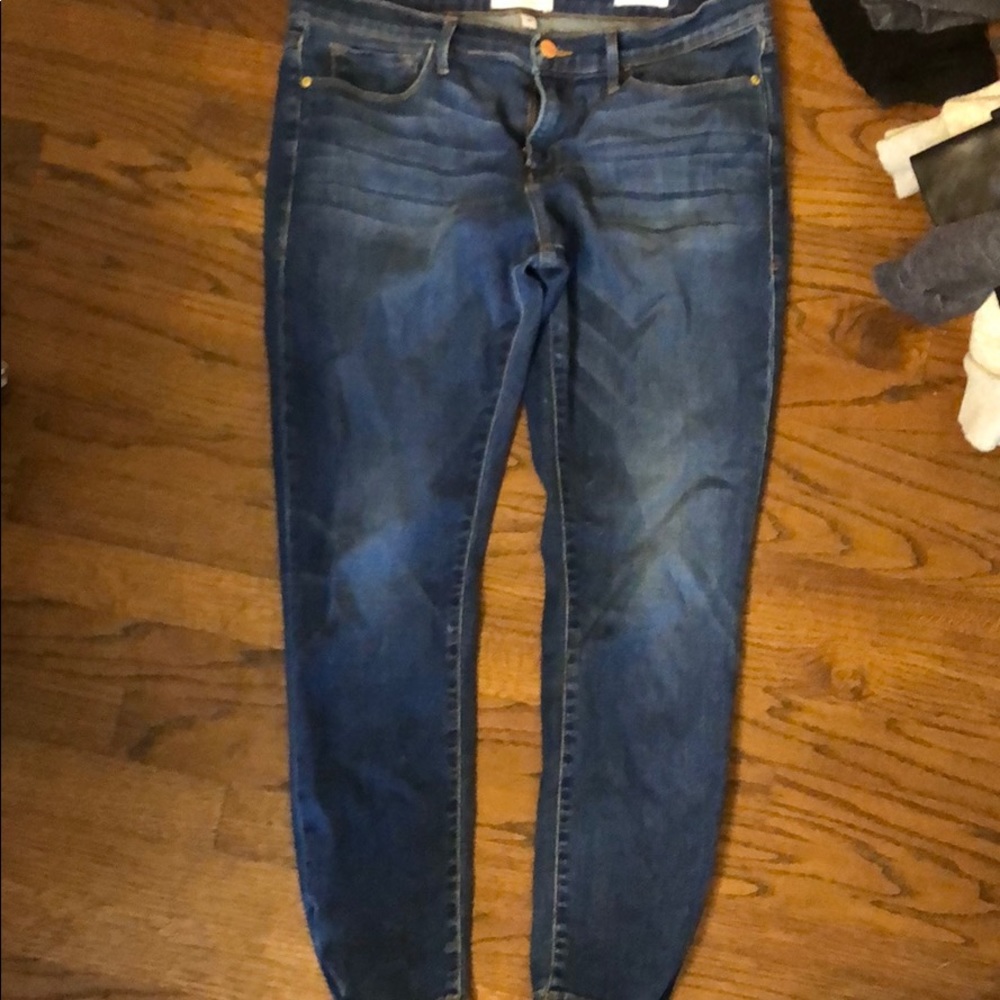 Frame denim le garçon stretch skinny jeans Euc 28